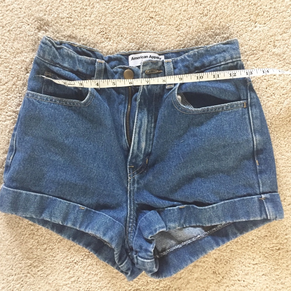 American apparel high rise shorts (medium wash)